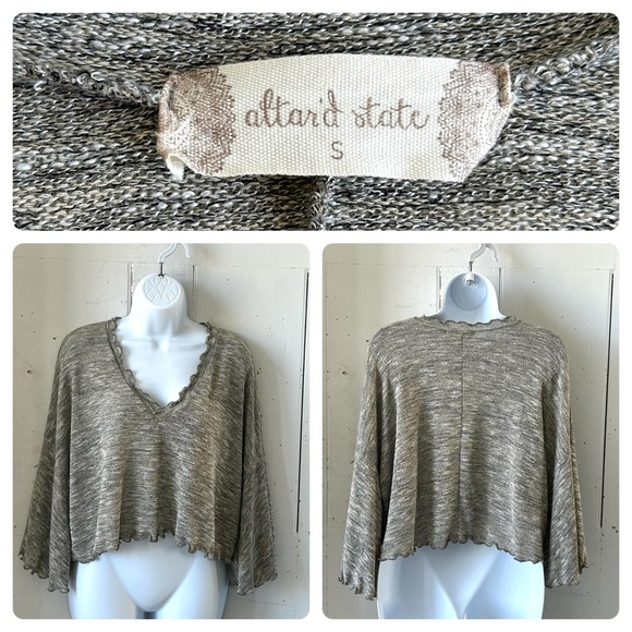 Altar'd State Thin Knit Cropped Sweater - Picture 1 of 13